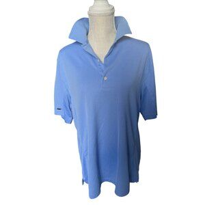 Greg Norman Mens Blue Performance Polo Shirt Golf Style Size M